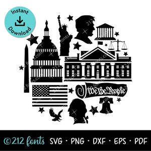 U.S. History SVG: Teacher Clipart, Patriotic Art (Digital Download) image 1