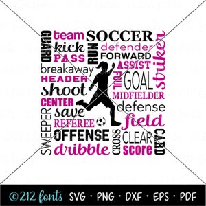 Soccer Silhouette Clip Art, Soccer Girl Png, Jpg Svg format, Digital Womens Soccer JPG, Soccer Graphic, Football Cut File, Square Soccer DXF