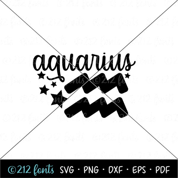 Aquarius Constellation Clip Art, Aquarius Symbol Png, Jpg and SVG format, Digital Aquarius DFX File, Zodiac Graphics, Aquarius JPG Cut Files