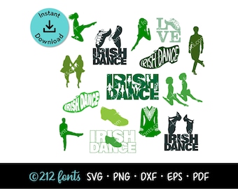 Irish Dance Clip Art: Celtic Graphics Bundle (SVG, PNG, JPG)