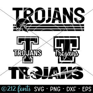 Trojans Mascot SVG: School Team Graphics (Digital Files)