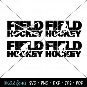Field Hockey Word Art Set: SVG, PNG, PDF Cut Files