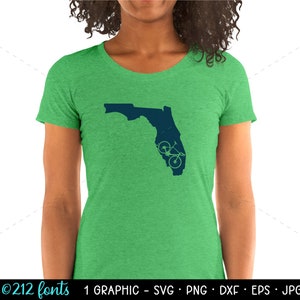 Florida Fahrrad Schnittdatei, Florida Fahrrad SVG, Fahrrad Silhouette Kunst, digitale Florida PNG, Florida DXF, Fahrrad Florida Clip Art, Florida Fahrräder