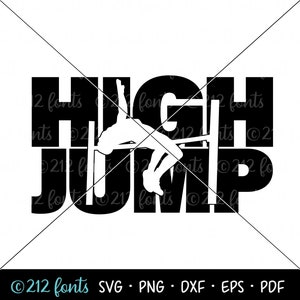 High Jump Clip Art Track and Field High Jumper Png Jpg Svg format Digital Jumper art Men's High Jumping Graphic Boy's Team Cut File Boys