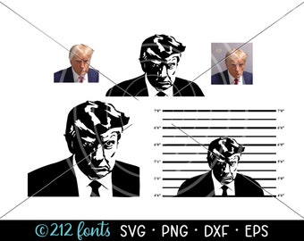 Trump Mugshot Graphics (svg, png, dxf, eps)