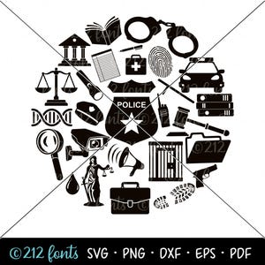 Agent des forces de l&#39;ordre SVG : graphique du cercle de police (téléchargement numérique)