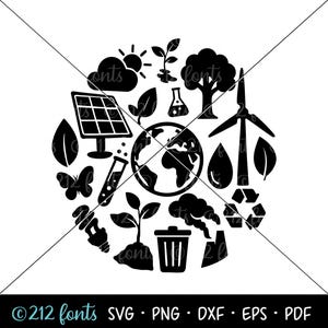 Umweltumweltfreundliche Wissenschaft SVG, Geowissenschaftliche Lehrer Png, Naturschützer svg, Recycling Digital Art, Earth Day Cut File, Pflanzen Energie Shirt