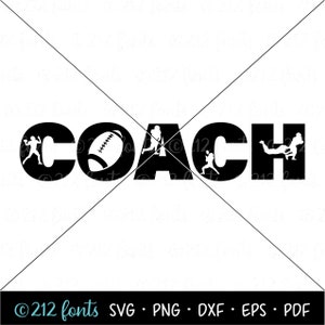 Football Coach SVG: Cutout Graphics (Digital Download)