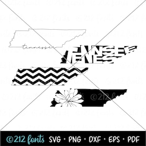 Tennessee overzichtskaart PNG, Tennessee SVG silhouet kaart, digitale Oklahoma typografie, Tennessee State JPG, Tennessee State Clip Art dxf-bestand