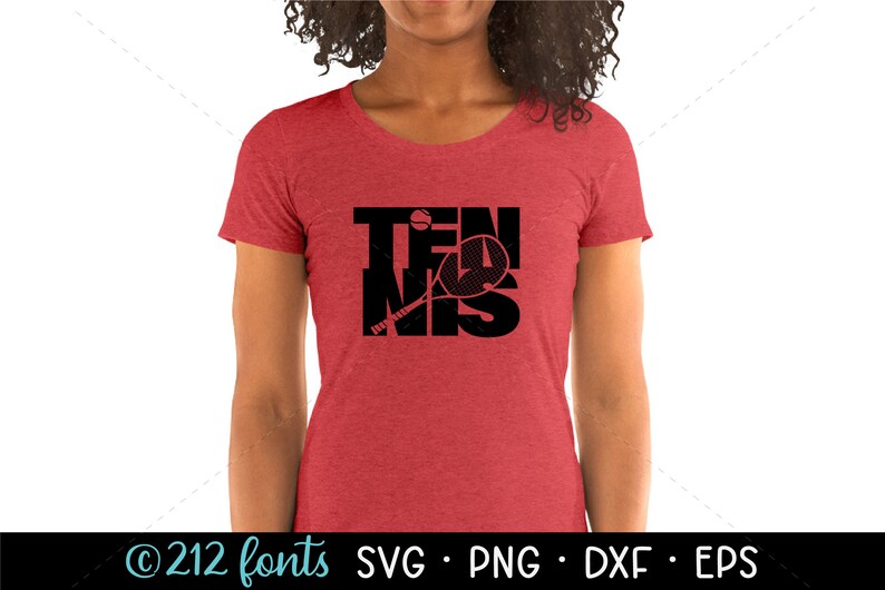 Lettering On Racket Word Tennis Word Art: Racket, Ball Graphic (SVG, PNG, DXF) - Etsy Canada