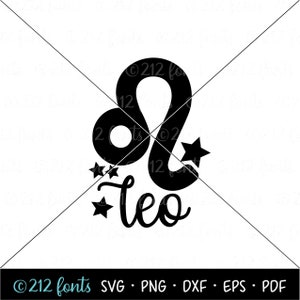 Illustraties sterrenbeeld Leeuw, symbool Leeuw png-, jpg- en SVG-indeling, digitale Leo Zodiac JPG afdrukbare, Leo Zodiac Graphics, Leo DXF-bestanden knippen