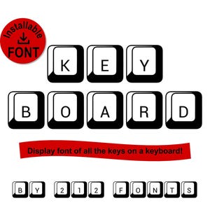 Keyboard Keys Font: 212 Dingbat Typing Font (OTF)