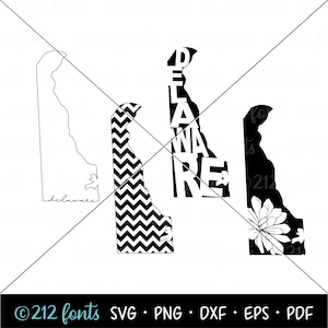 Delaware Outline Map PNG, Delaware SVG Silhouette Map, Digital Delaware Typography, Delaware State JPG, Delaware State Clip Art dxf Files