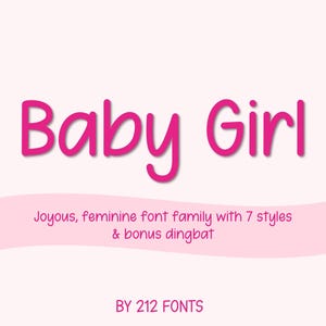 Baby Girl Font Bundle: Handwritten Sans Serif (OTF)