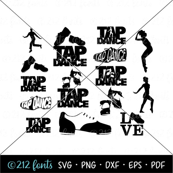 Tap Dance Clip Art, Dance Tap Png, Jpg Svg format, Digital Tap Dance JPG, Tap Dance Graphics Bundle, Dancer Cut Files, Dancer DXF Decal File