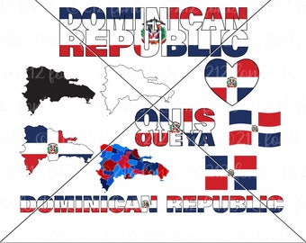 Dominican Republic Flag and Country svg Pack, Dominican Republic SVG, Dominican Republic Maps, Dominican Republic Outline, Quisqueya SVG