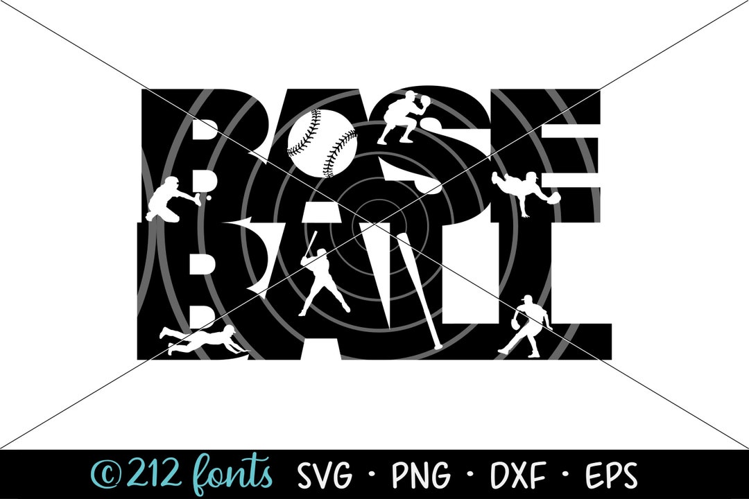 Baseball Word Art SVG Baseball Clip Art Baseball Png Jpg Etsy