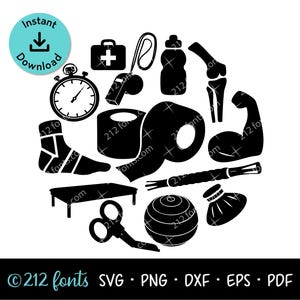 Athletic Trainer SVG: Sports Medicine Clipart (Digital Files)