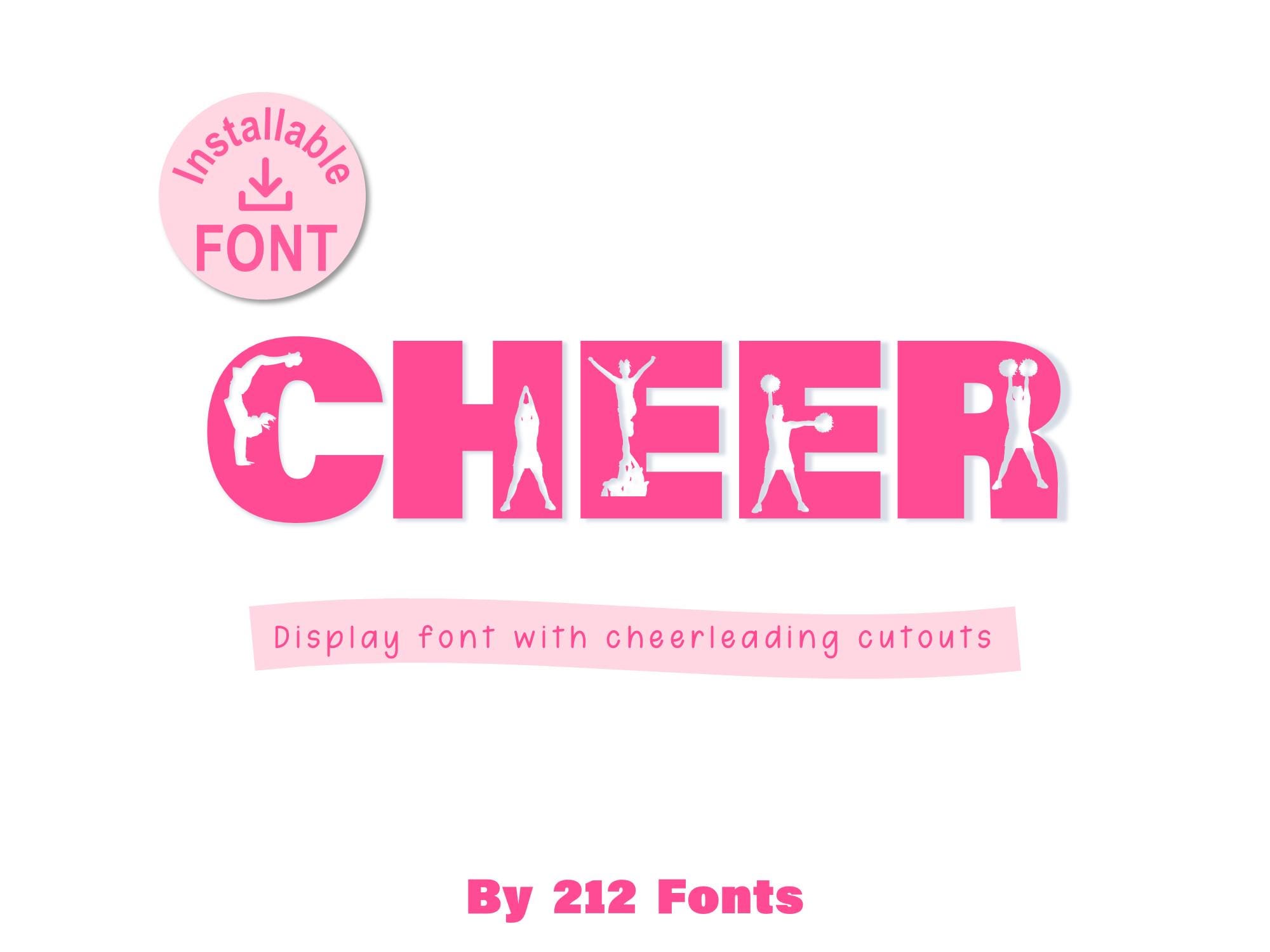 Cheerleader Alphabet Font: Cheer Caps Display (OTF) - Etsy
