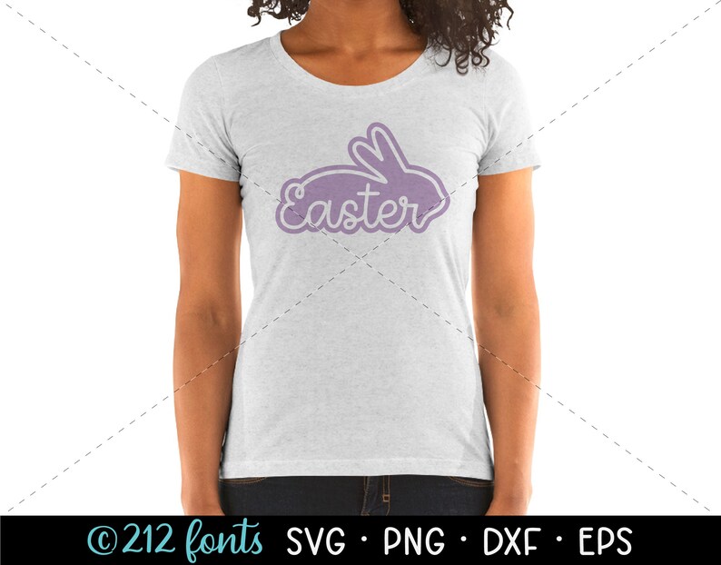Easter Bunny Word Art SVG, Rabbit PNG, Cricut Cut File (digital ...