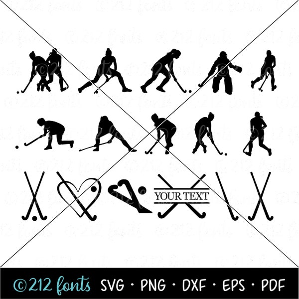 Field Hockey SVG Pack, Field Hockey Png, Jpg and SVG, Digital Field Hockey Printable, Field Hockey Graphics, Field Hockey Cut Files