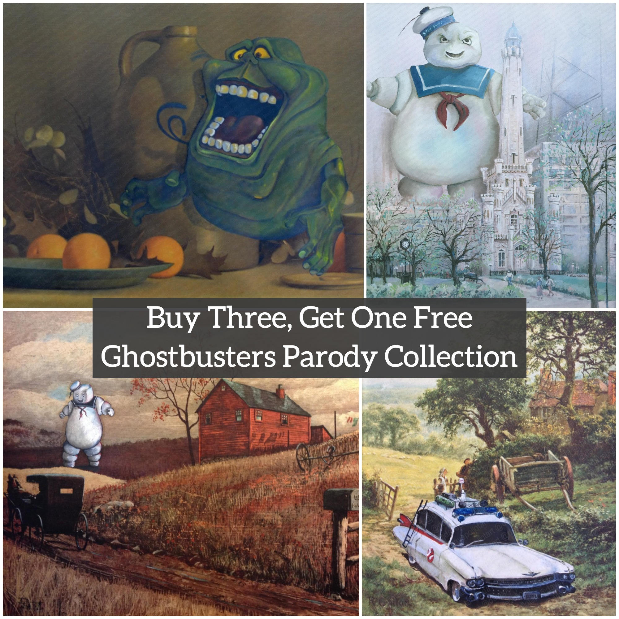 Ghostbusters Parody Art Collection Print Poster Canvas Etsy