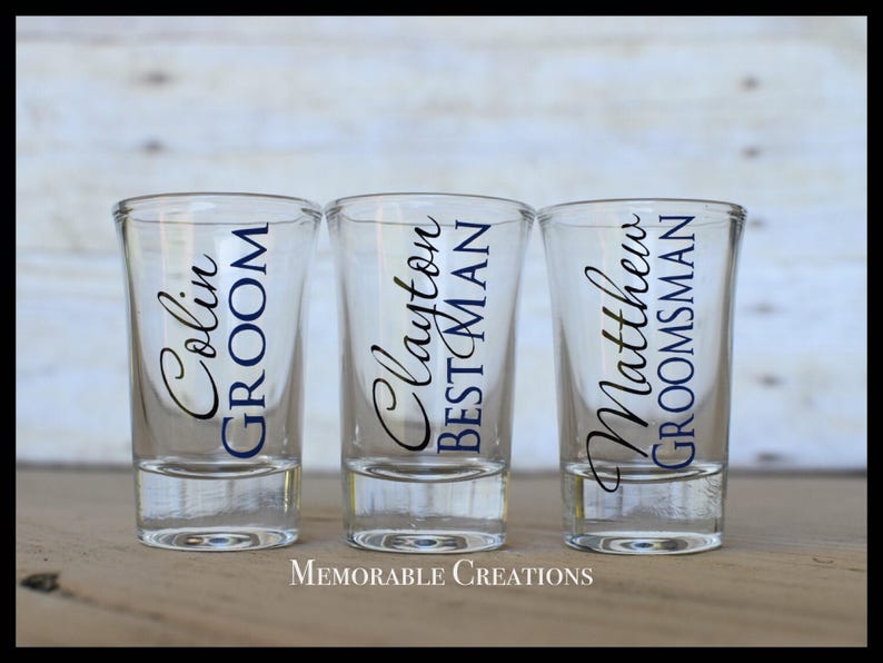 FAST SHIPPINGPersonalized Wedding Shot Glasses for Bridal Etsy