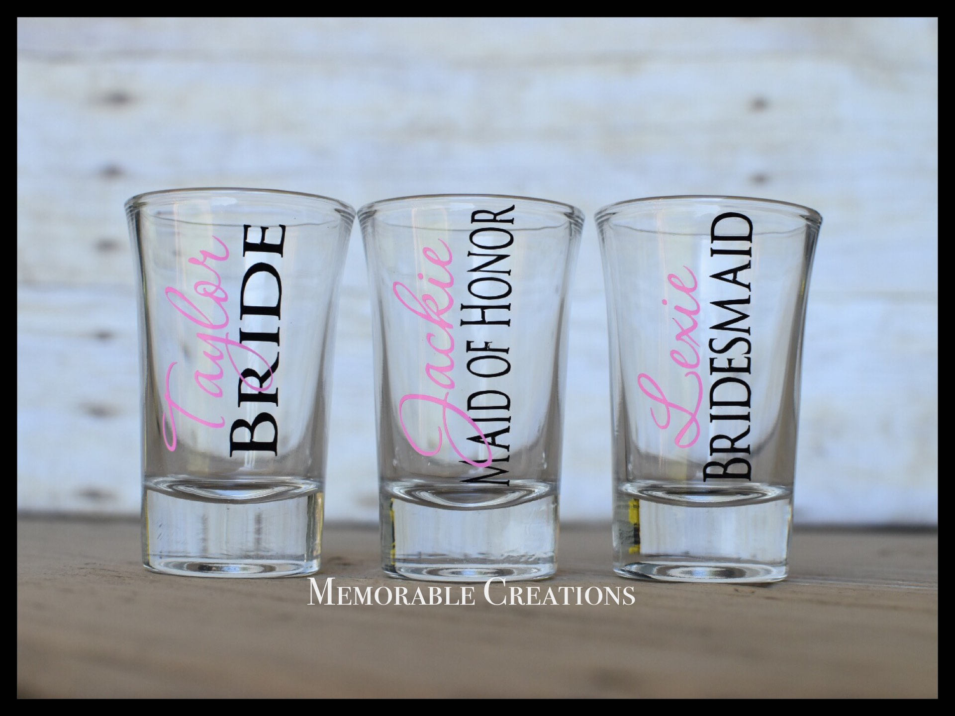 FAST SHIPPINGPersonalized Wedding Shot Glasses for Bridal Etsy