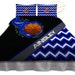 Tia Brown reviewed Boys Basketball Bedding - Duvet Cover Blue & Black Chevron - Basketball Bedding - Kids Personalized King, Queen/Full, Twin #279
