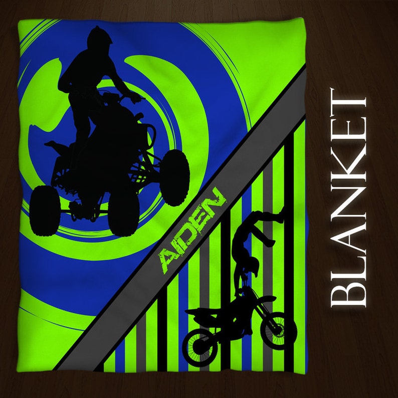 Throw Blanket Motocross Motorcycle Boys Moto Motorcross ...