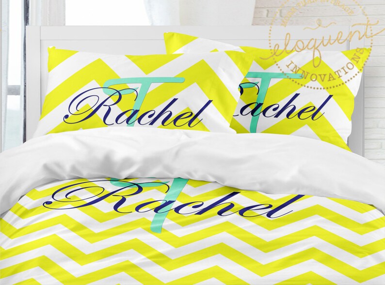 College Dorm Bedding Sets Twin Xl Duvet Cover Chevron Etsy