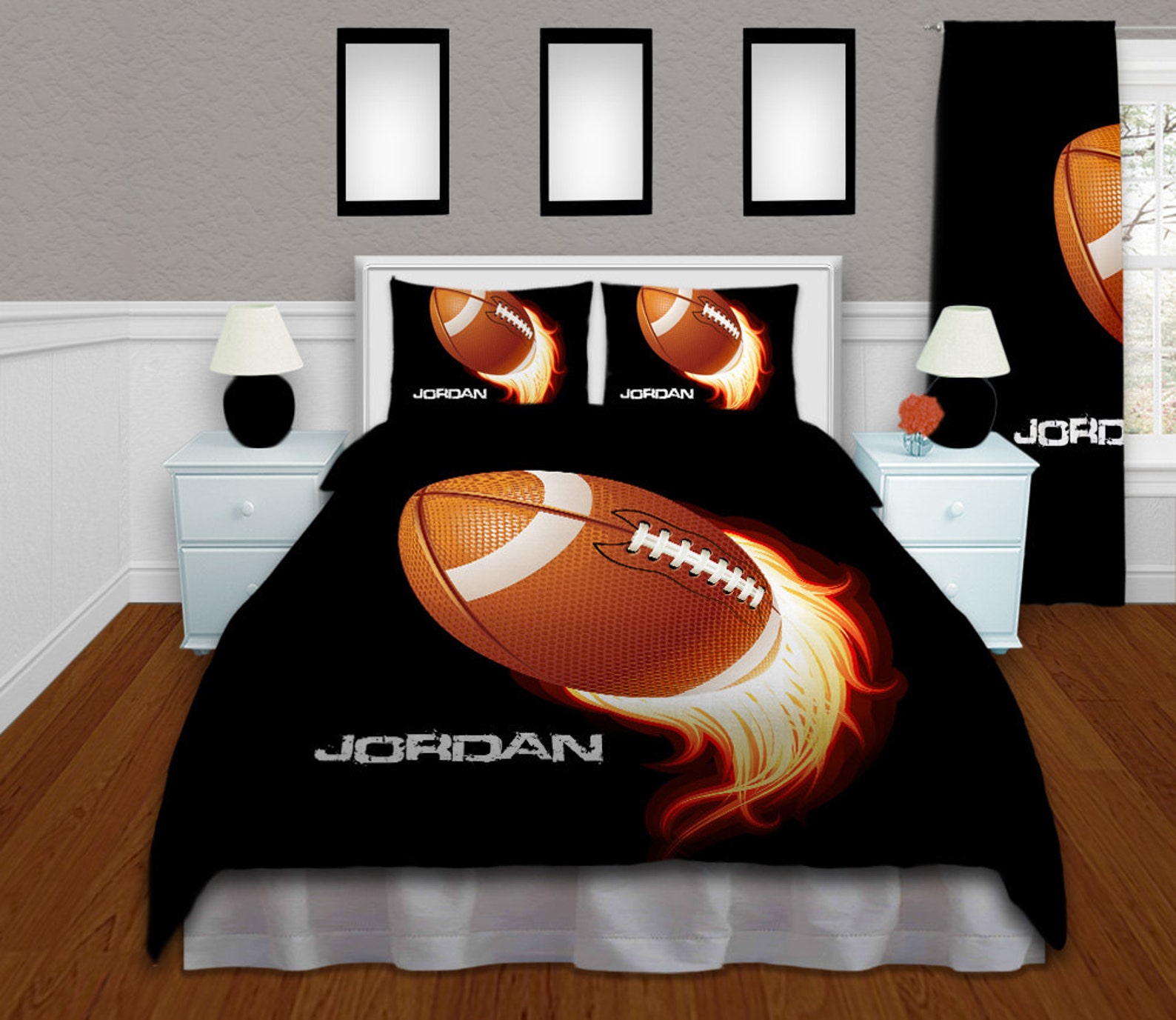 Football Comforter Twin XL Queen King Boys Football Etsy