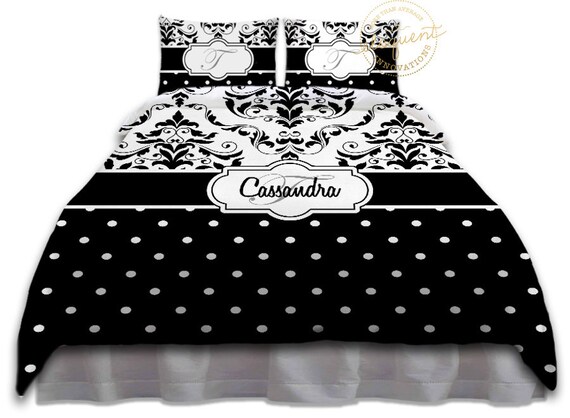 Black And White Comforter Unique Bedding Kids Bedding Etsy