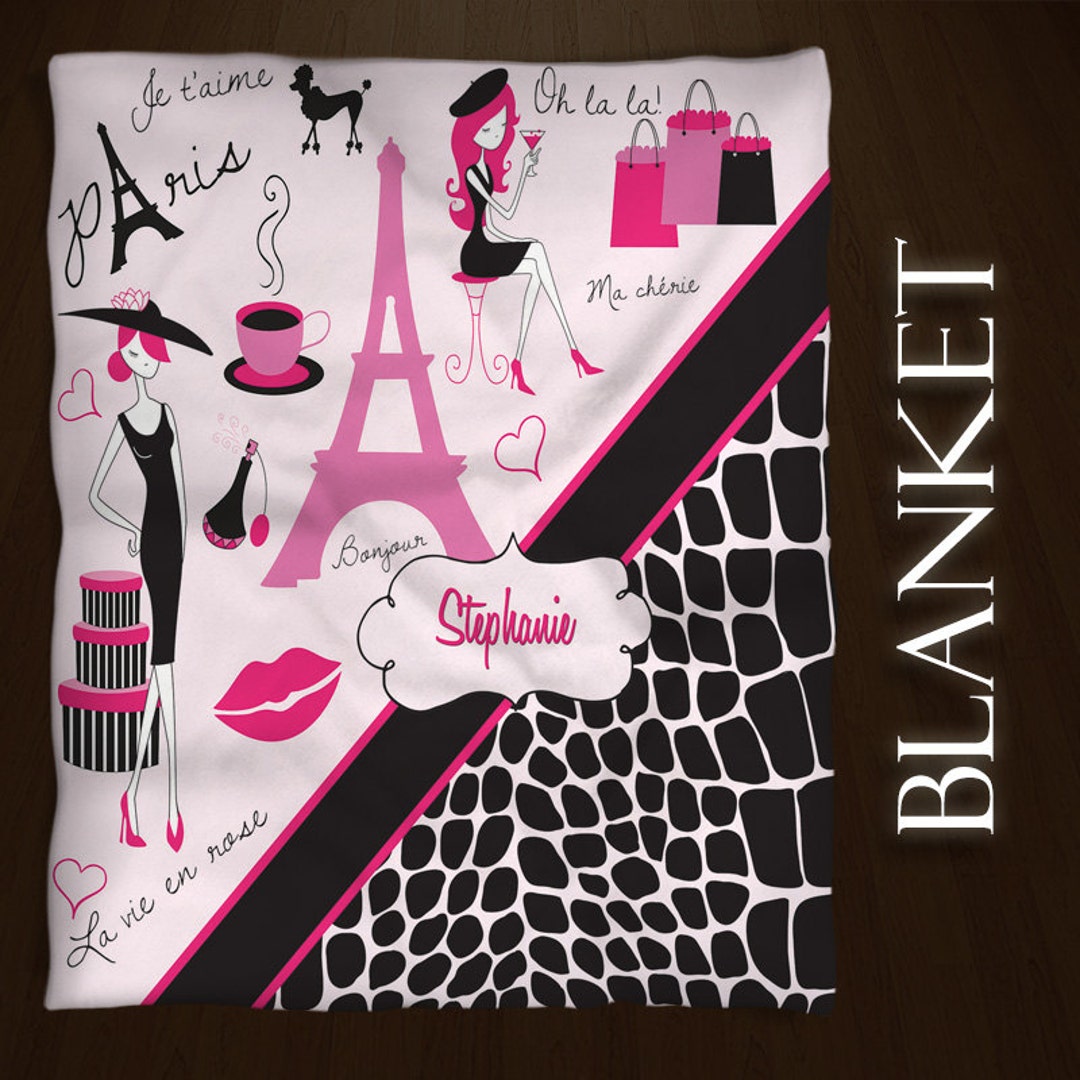 Custom Baby Blankets Paris Blanket Snakeskin Animal Prink Etsy