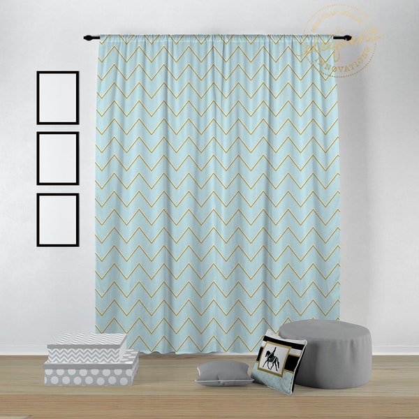 Chevron Curtains Etsy