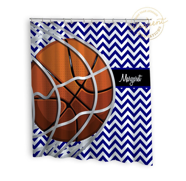 Personalized Basketball Shower Curtains Girls Or Boys Sports Etsy