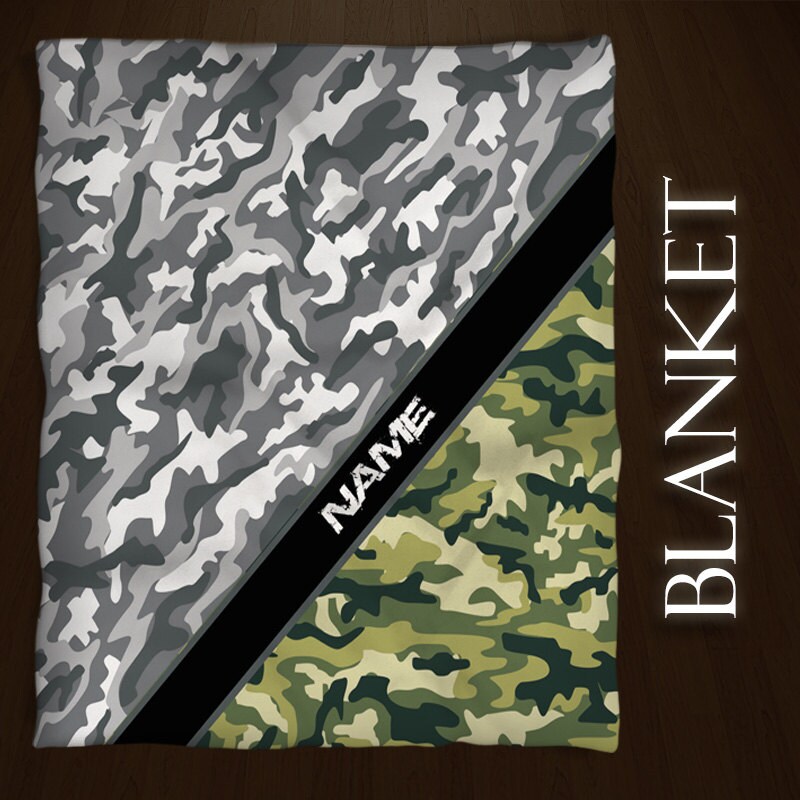 Camo Blanket fuzzy blankets Camouflage Blanket kids Etsy