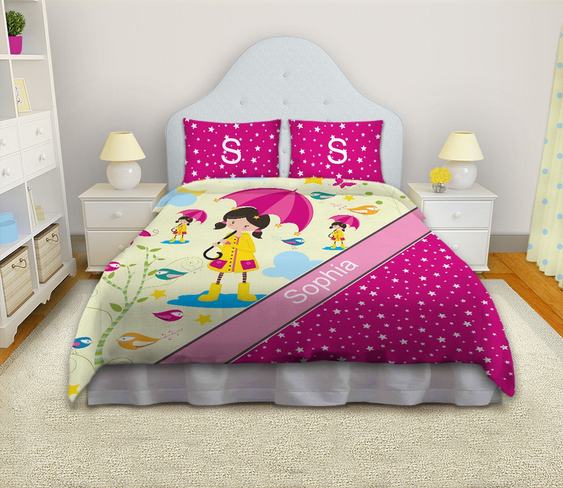 Pink Duvet Cover Kids Duvet Covers Yellow Duvet Cover Etsy