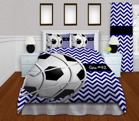Soccer Microsuede Or Microfleece Duvet Cover Unique Bedding Etsy