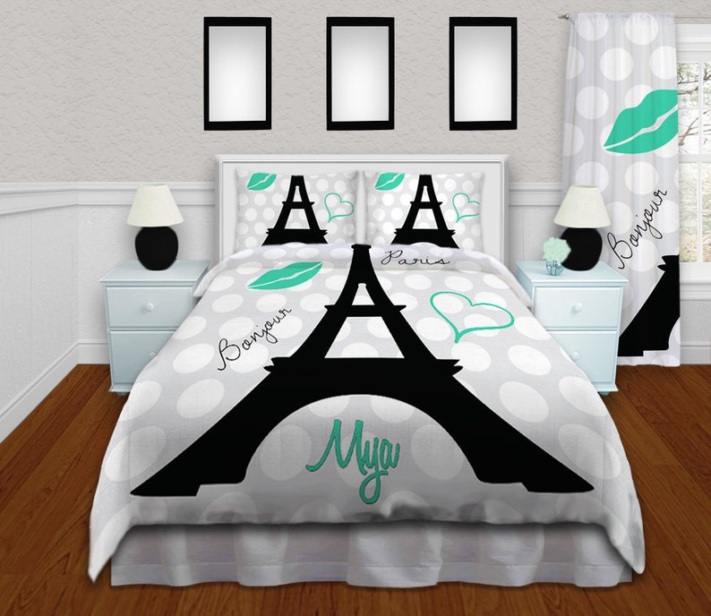 Teal Paris Bedroom Decor She Will Love Have This Paris Themed Etsy