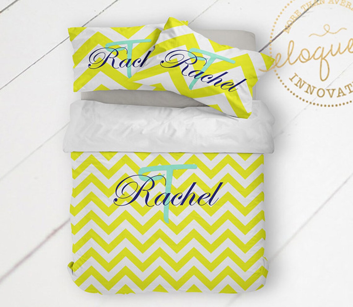 College Dorm Bedding Sets Twin Xl Duvet Cover Chevron Etsy