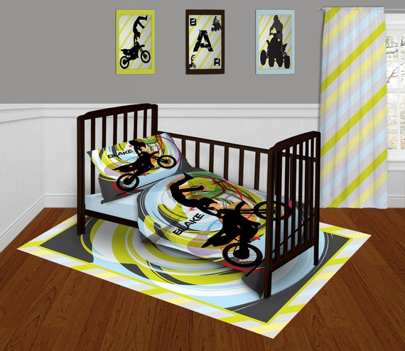 motocross crib bedding