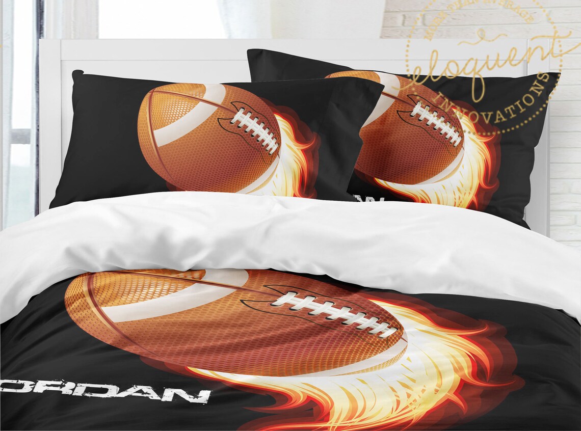 Football Comforter Twin XL Queen King Boys Football Etsy