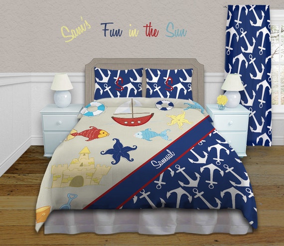 boys beach bedding