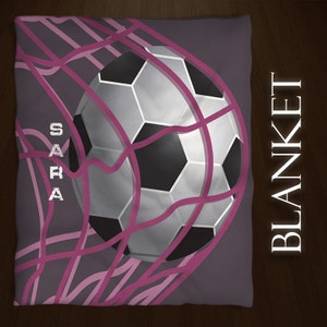 Hockey Player Gift Ideas Ice Hockey Blankets Girls Sports Personalized Throw #392 Hockey Mom Blanket Purple /& Pink