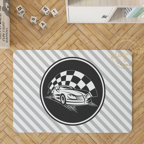 Race Car Area Rug for Kids Bedrooms Play Mat Kids Rug Gifts Etsy