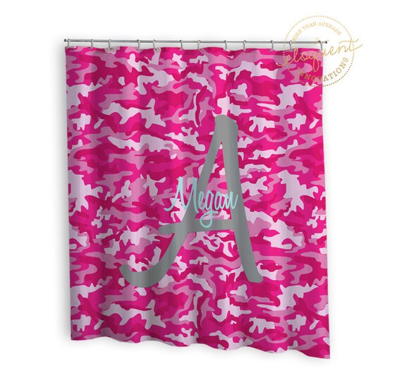 Items Similar To Pink Camo Shower Curtain Girls Camouflage