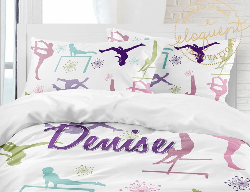 Gymnastics Gifts Personalized Bedroom Set Gymnastics Decor Etsy