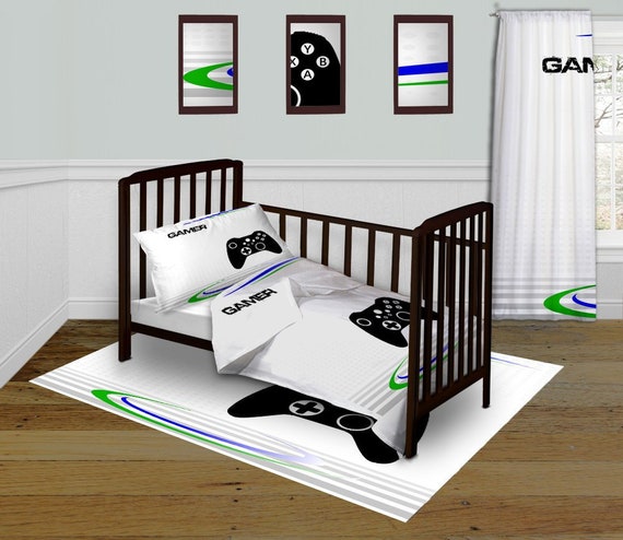 Video Game Toddler Bedding Set Comforter Or Duvet Cover Etsy