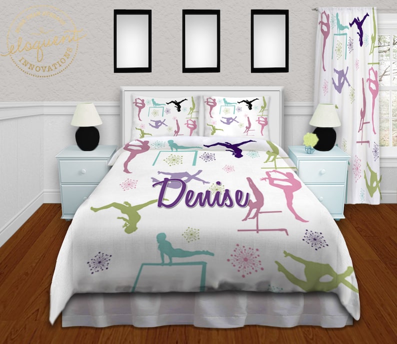Gymnastics Gifts Personalized Bedroom Set Gymnastics Decor Etsy